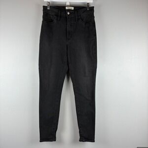 Madewell Curvy Black High Rise Skinny Jeans Stretch Denim 30 Y2K Grunge Casual